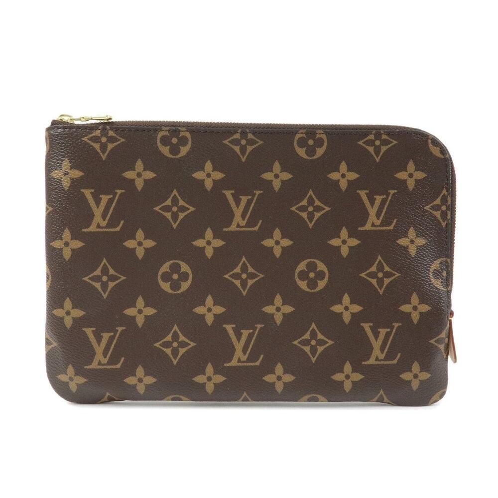 Louis Vuitton Monogram Etui Voyage PM Clutch Brown